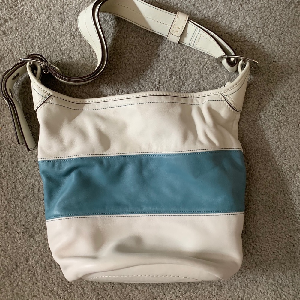 Coach all leather bag